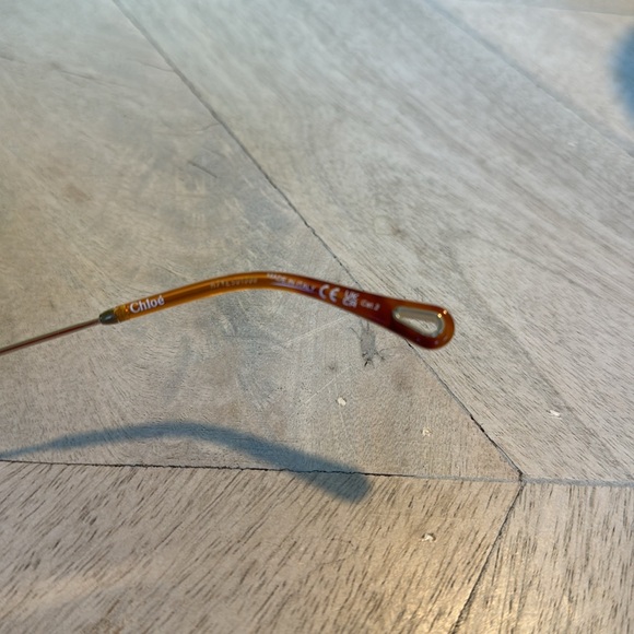 CHLOE CH0113S Aviator Gold Sunglasses with Turquoise Stone NWOT - Picture 6 of 8